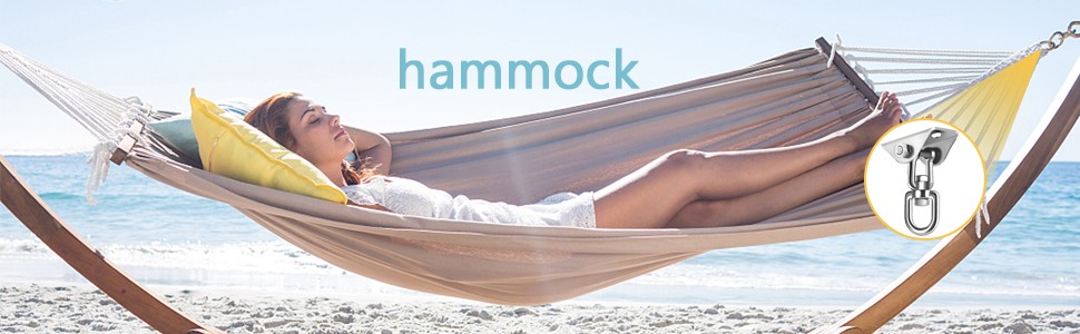 Hammock Hanging Kit,Hanging Chair Hardware 360°Rotating 1000 lb Capacity