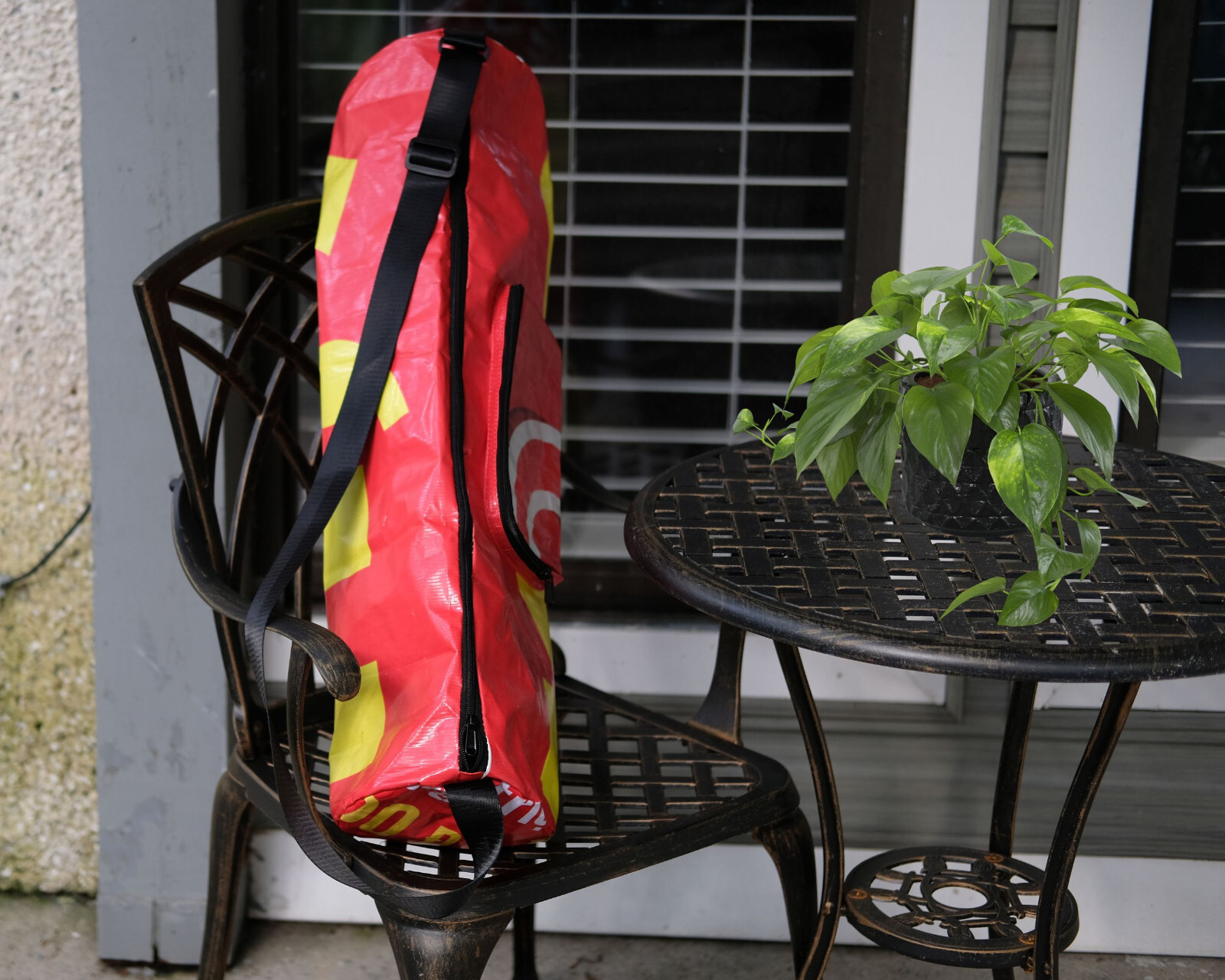 Recycled Yoga Bag Red Upcycled Yoga Mat Bag Ecofriendly Yoga Pilates Bag