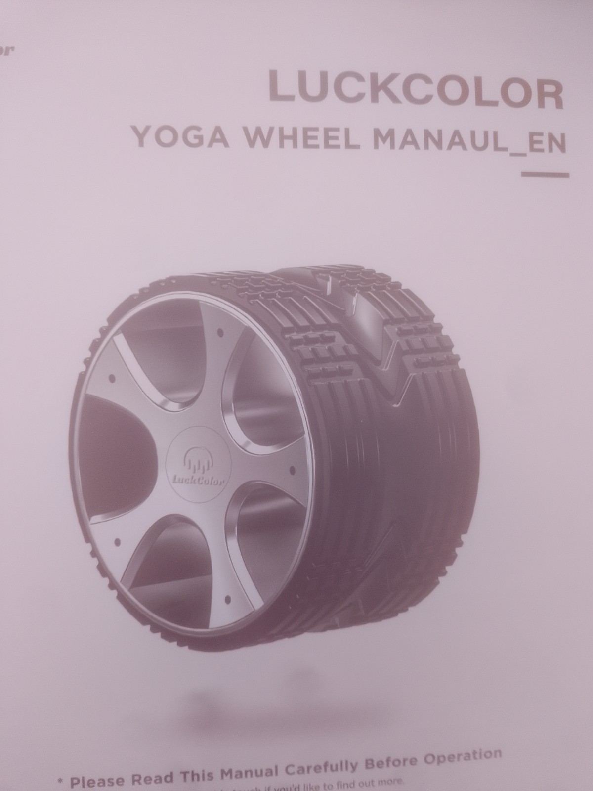 Luck Color Yoga Wheel Black On Black Back Roller Balance Wheel Pressure Point