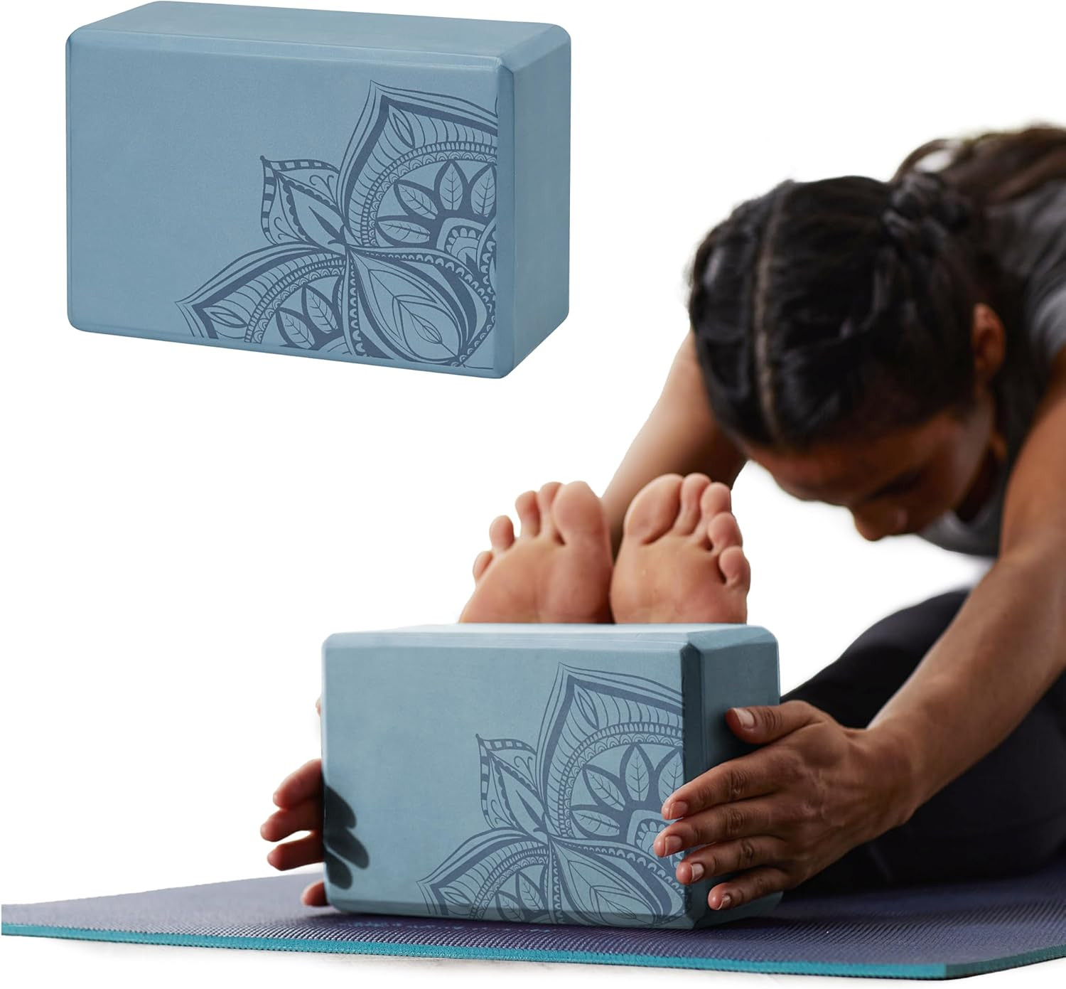Gaiam Yoga Block – Supportive Latex-Free Eva Foam – Soft Non-Slip Surface with B