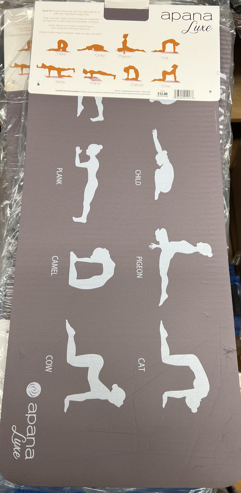 Apana Luxe Yoga Knee Mat 10&Prime;X24&Prime; 10mm Thick Double Sided Brand New