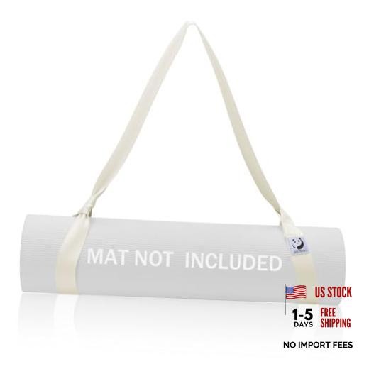 Yoga Mat Straps for Carrying, Adjustable Yoga Mat 72 inches Milky White