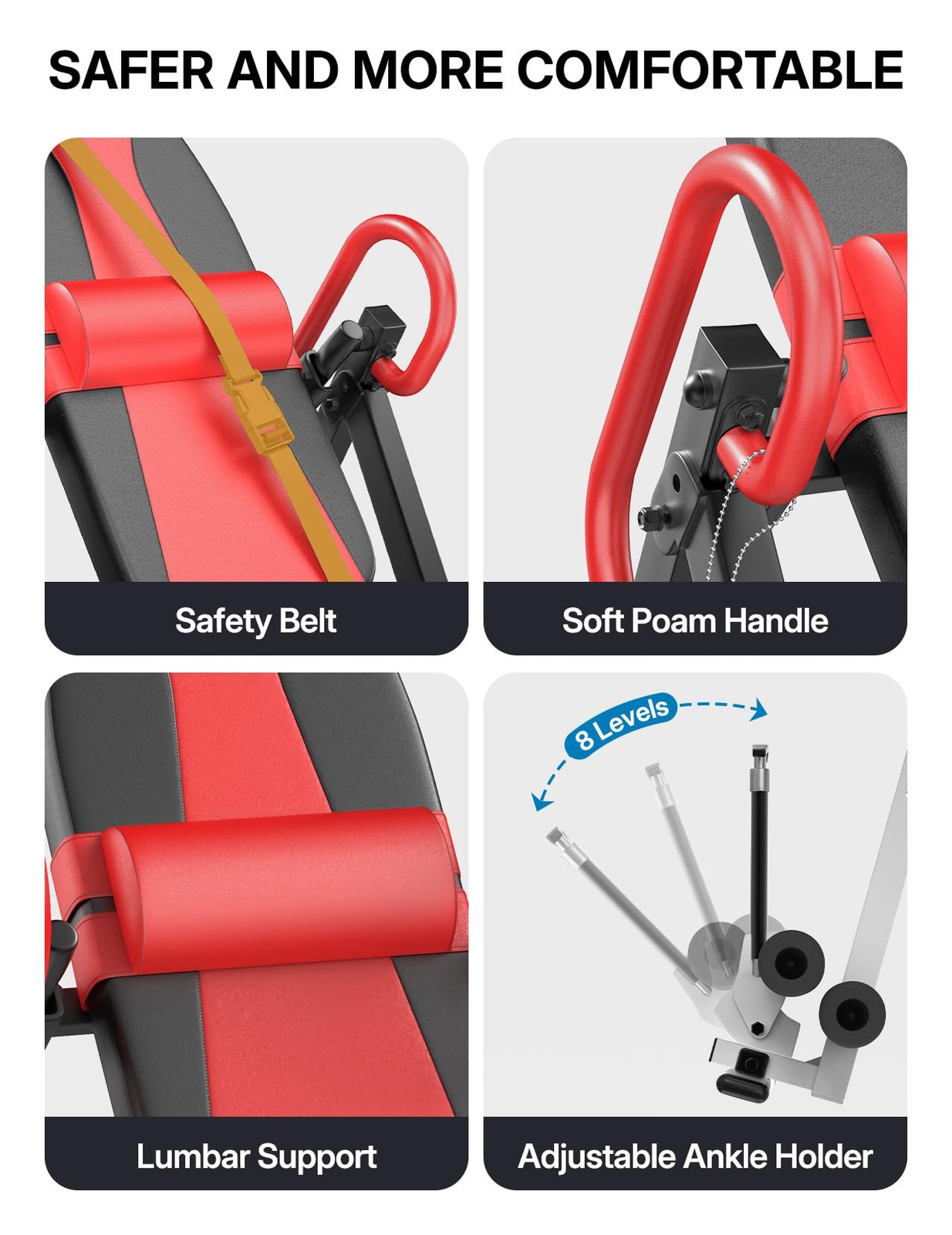 Gravity Heavy Duty Inversion Table with Headrest & Adjustable Protective Belt…