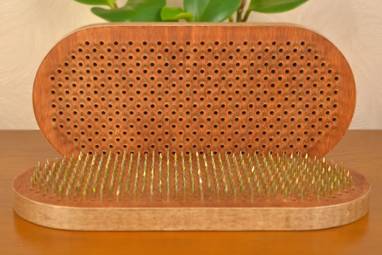 Sadhu Board « Leaves » Yellow Galvanized Nails 10 mm/0.4 inch