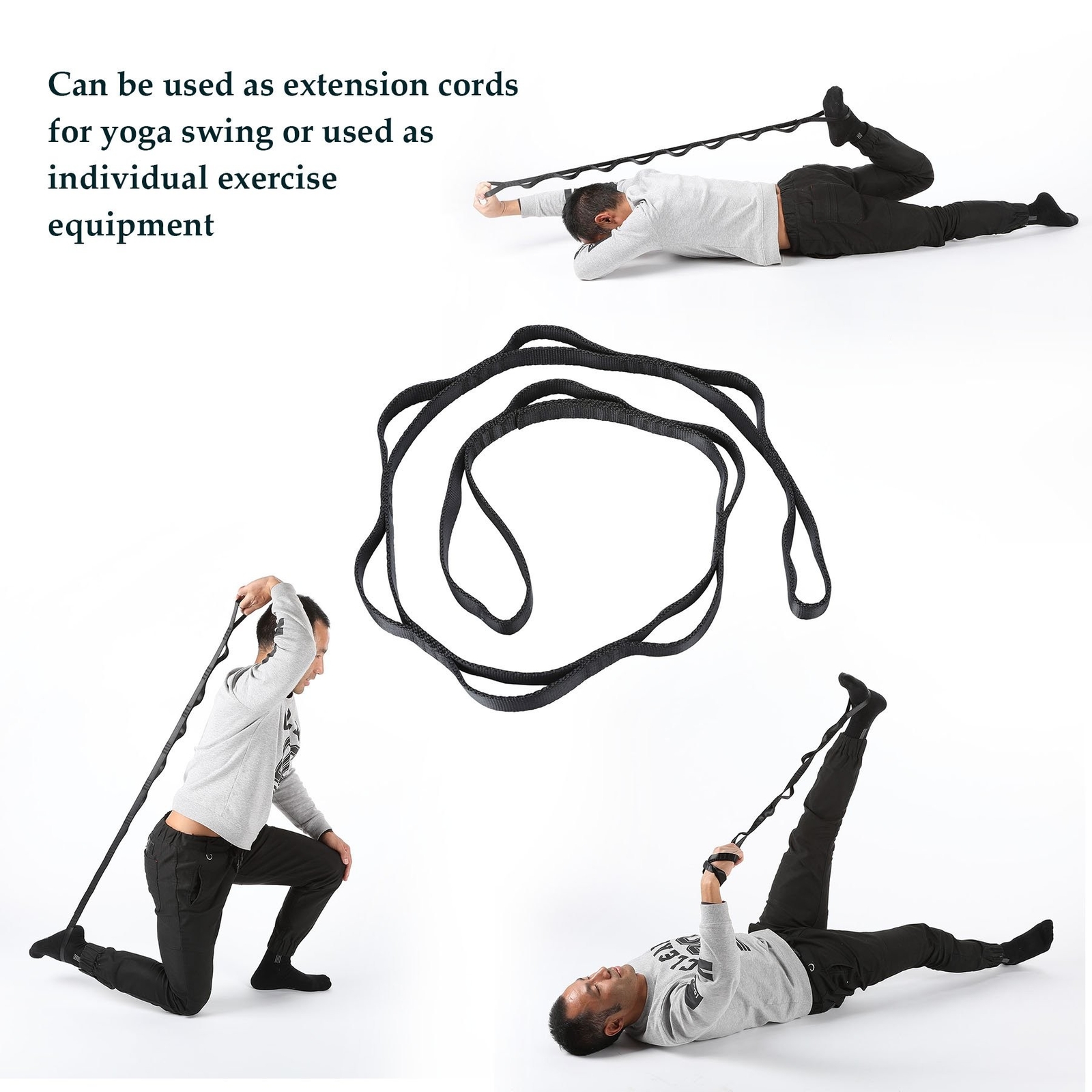 ZELUS Aerial Yoga Swing Sling Strong Yoga Hammock Kit Set Trapeze Inversion E…