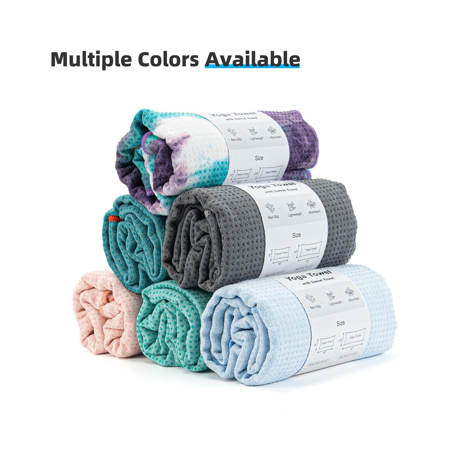 YESLIFE Non-Slip Extra Thick Hot Yoga Towel with One Sweat Towe… FAST USA SHIP