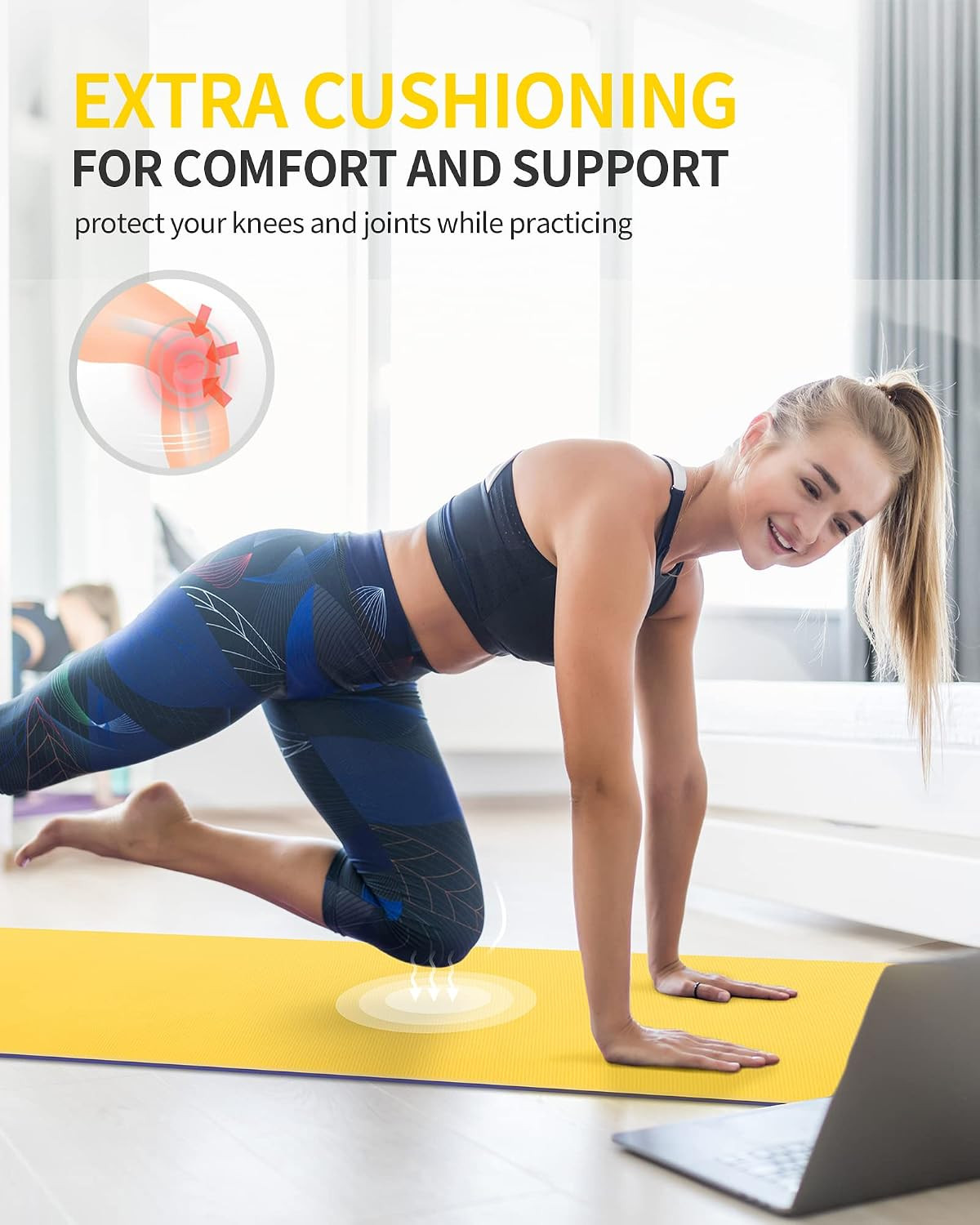 Yoga Mat for Women Men Kids, 1/3 & 1/4 & 2/5 Inch Extra Thick Yoga Mat Non Slip,