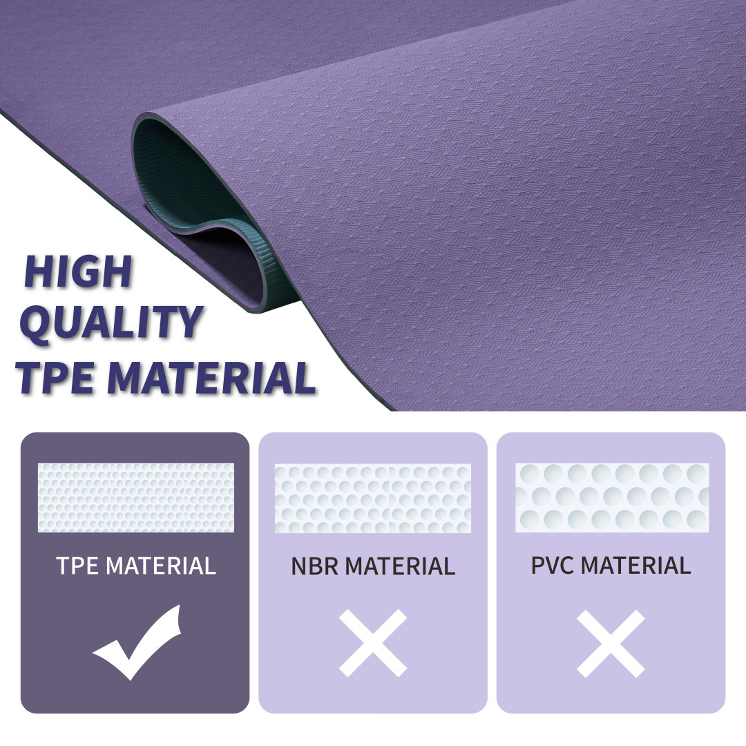 Yoga Matt – Non-Slip Design, Professional TPE Exericise Mat, 72 X 24 Multi-Purp