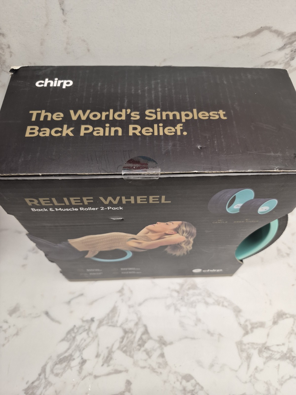 CHIRP RELIEF WHEEL Back & Muscle Roller 2 Pack 6” & 10” New !!!