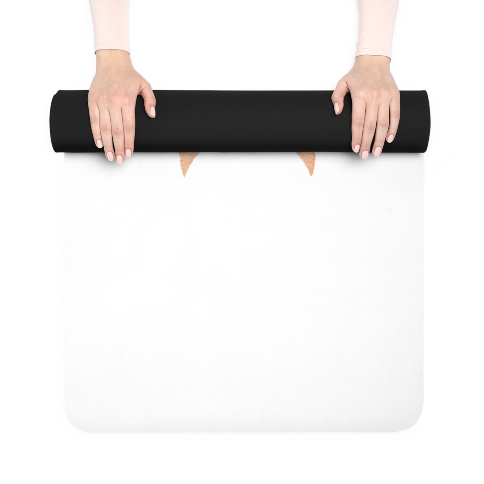 Moon Cycle Gold and White Rubber Yoga Mat Waxing Moon Waning Moon, Yoga gifts Go