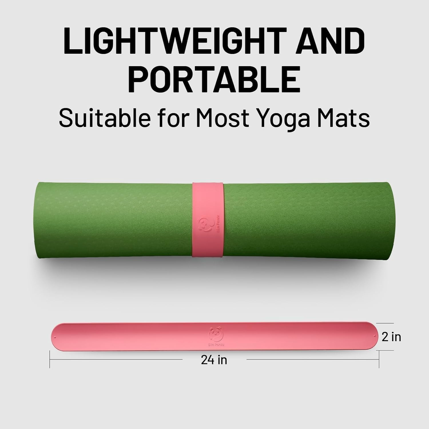 Yoga Mat Strap Slap Band, One Snap Keeps Mats Tightly Rolled, Heavy-Duty Clasp F