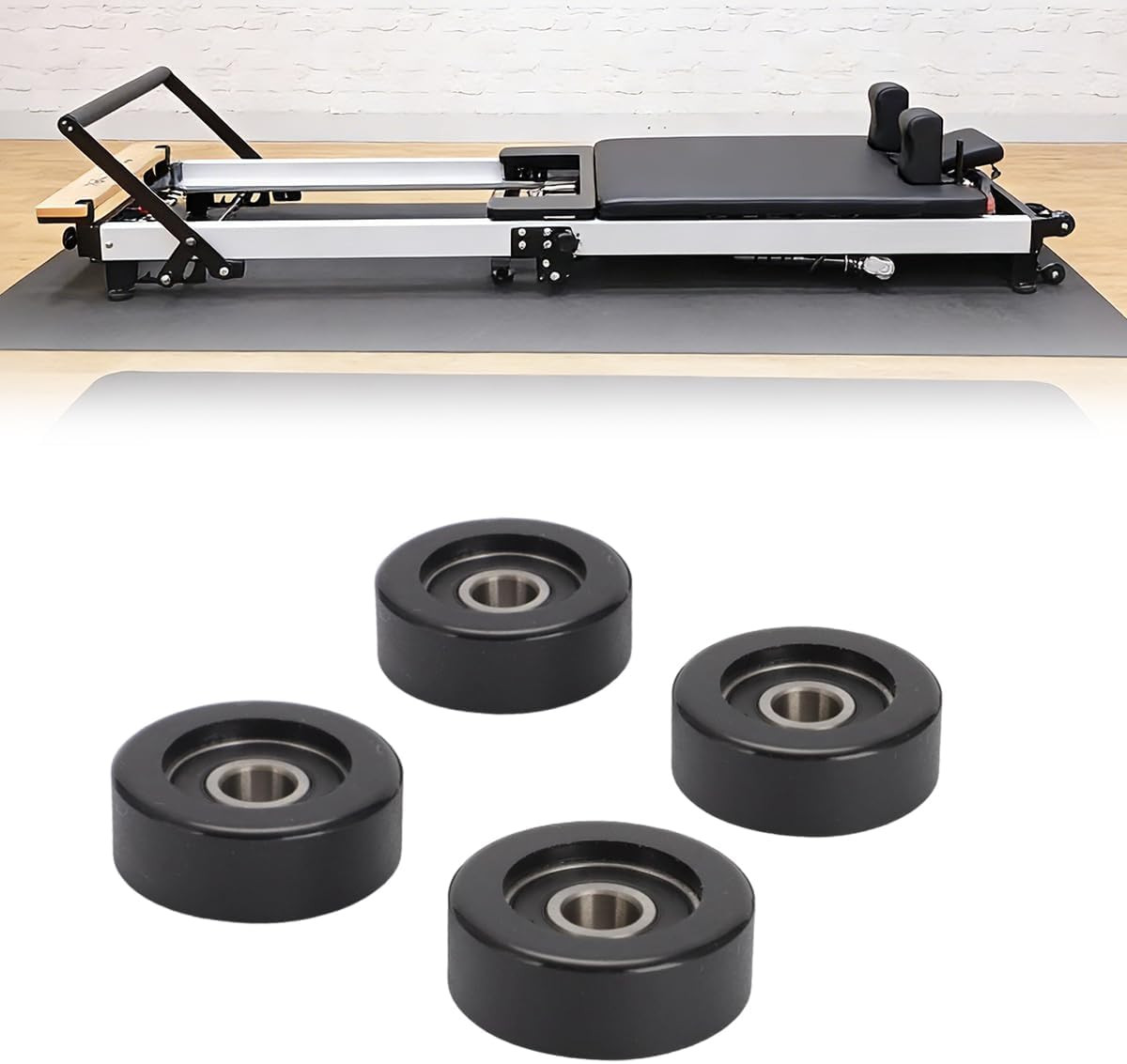 Optimized Replacement Roller Wheels for Aero Pilates Reformer, Set of 4, High-Pe