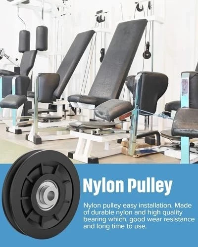 90mm/3.5&Prime; Universal Nylon Bearing Pulley-Wheel Replace for Home Gym 12 Pack