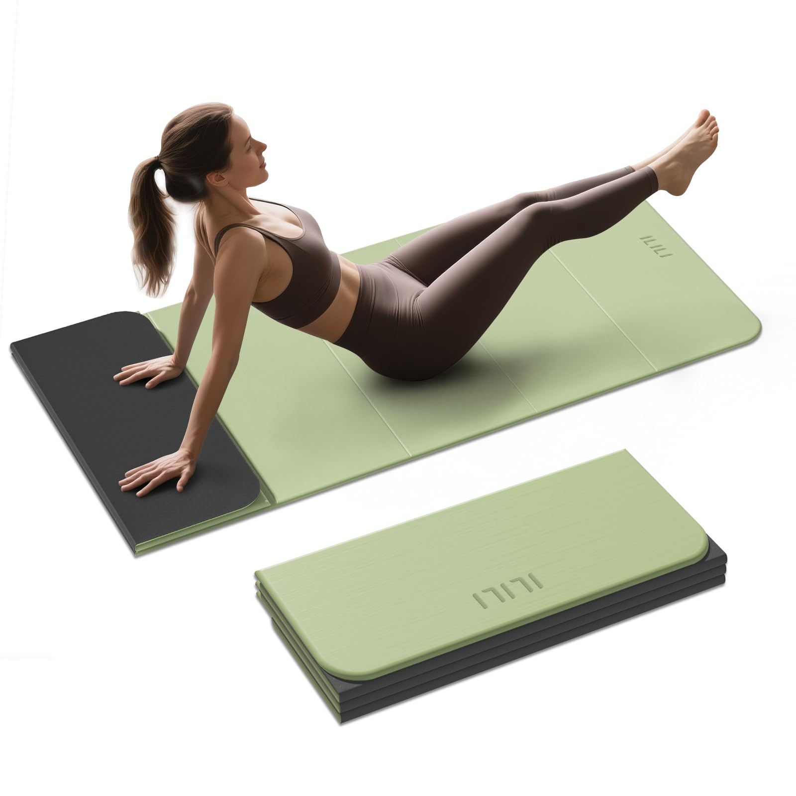 Foldable Yoga Mat, 10mm Thick, TPE Material, Extra Long 75&Prime;L x 26&Prime;W, Soft and…