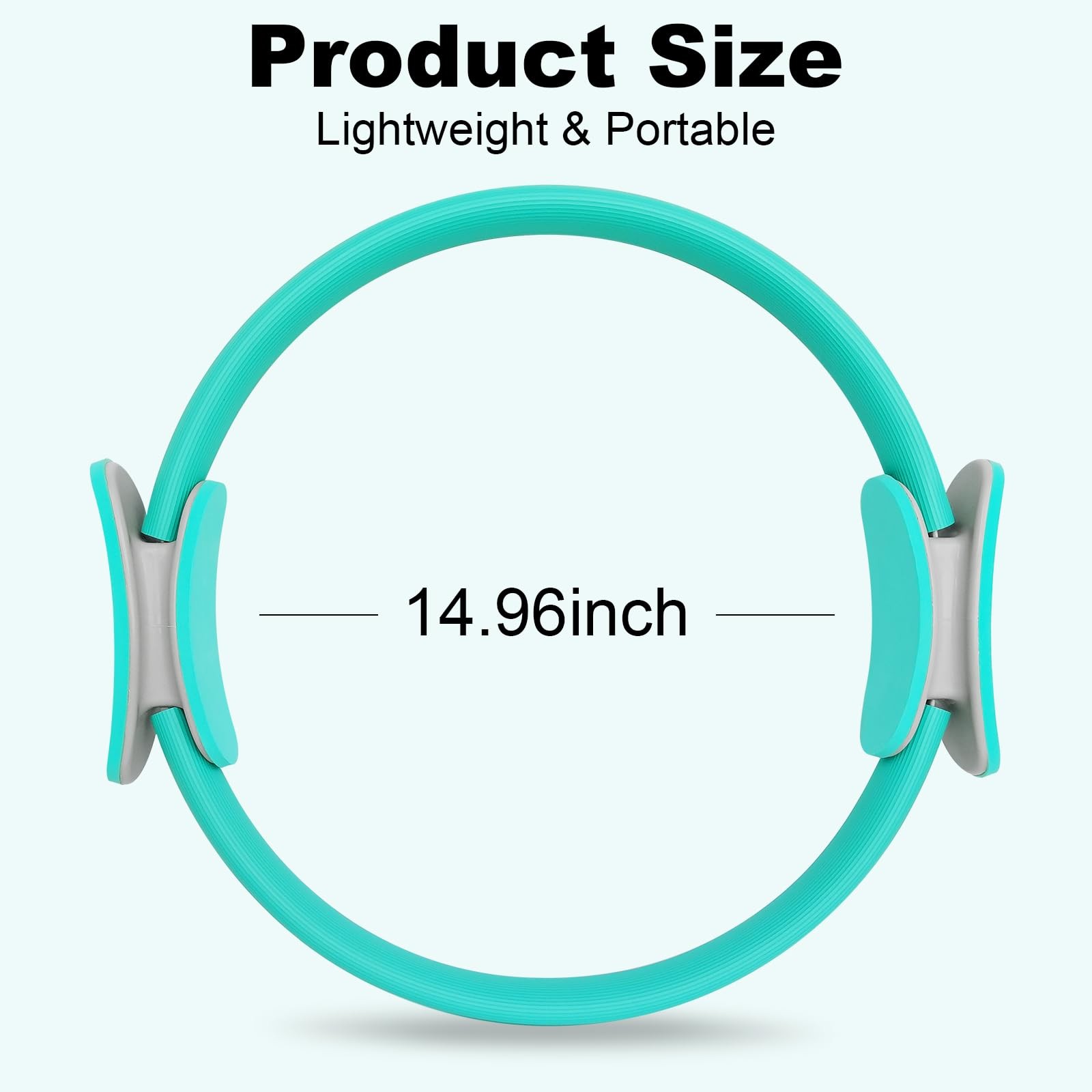 Pilates Ring 15 Inch Magic Circle Ring, Dual Padded Handles Green