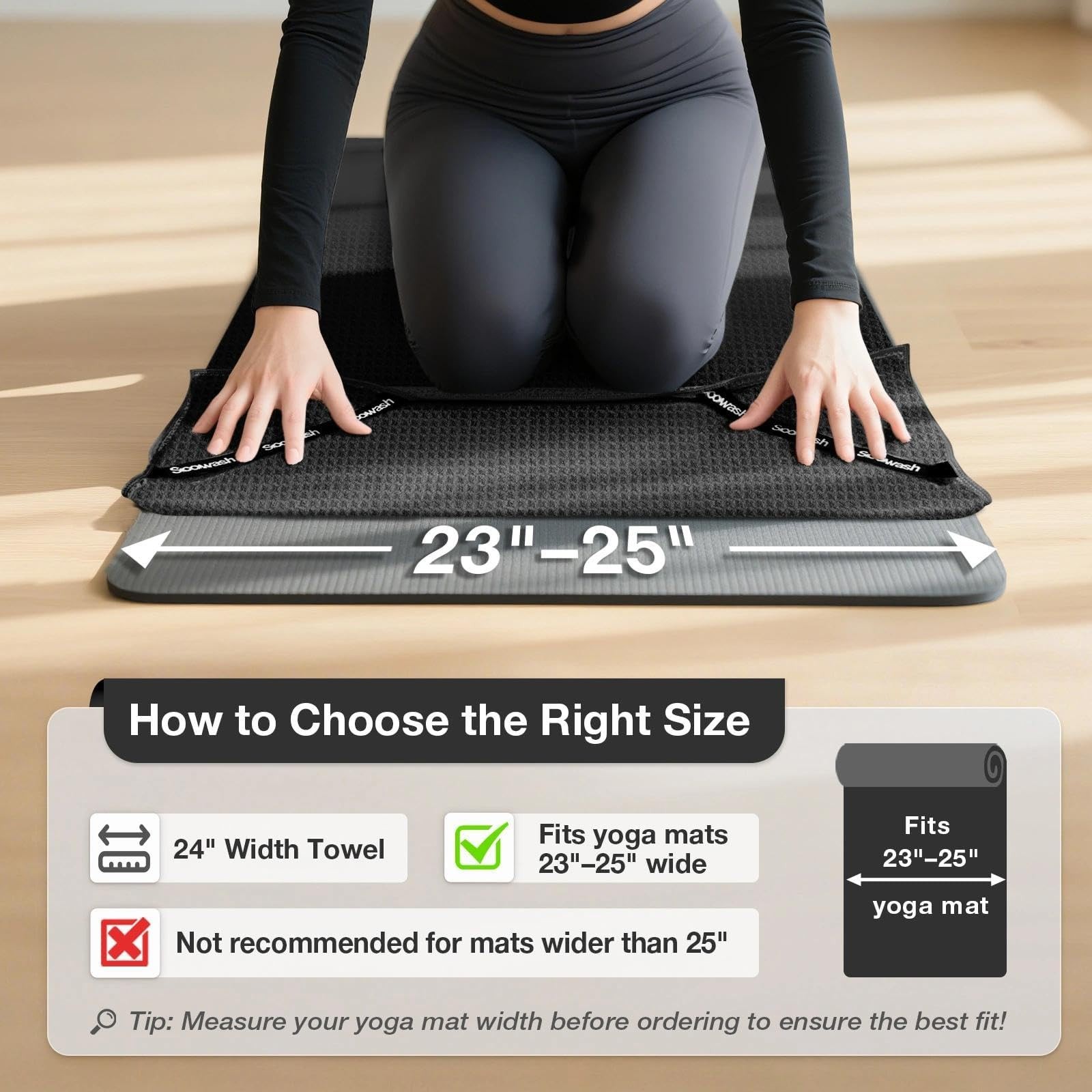 Soowash Hot Yoga Towelmicrofiber Yoga Mat Towels Non Slip For Hot Yoga