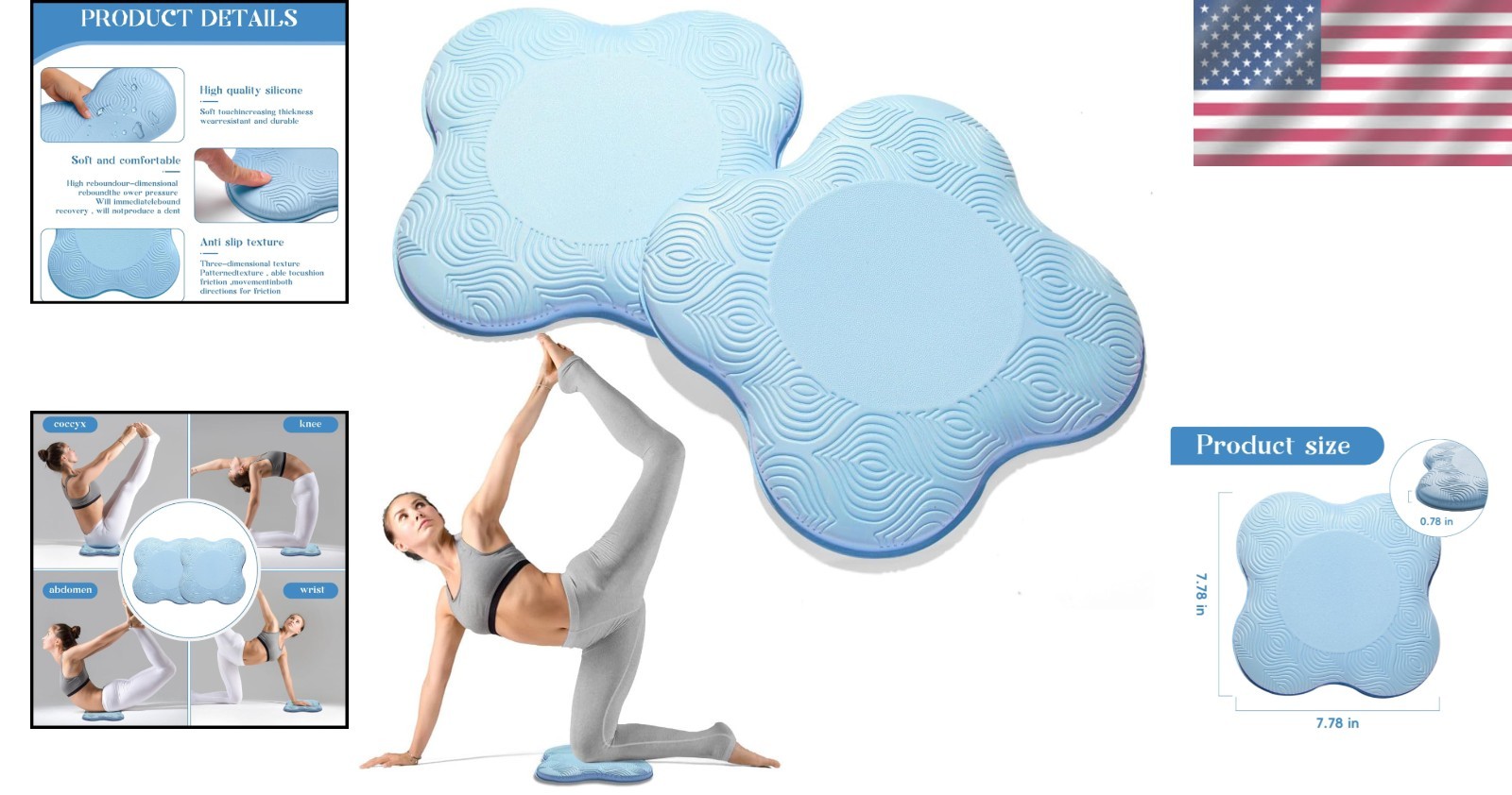 Multi-Purpose Fitness Foam Pads – Extra Thick Knee & Elbow Cushions for Comfort