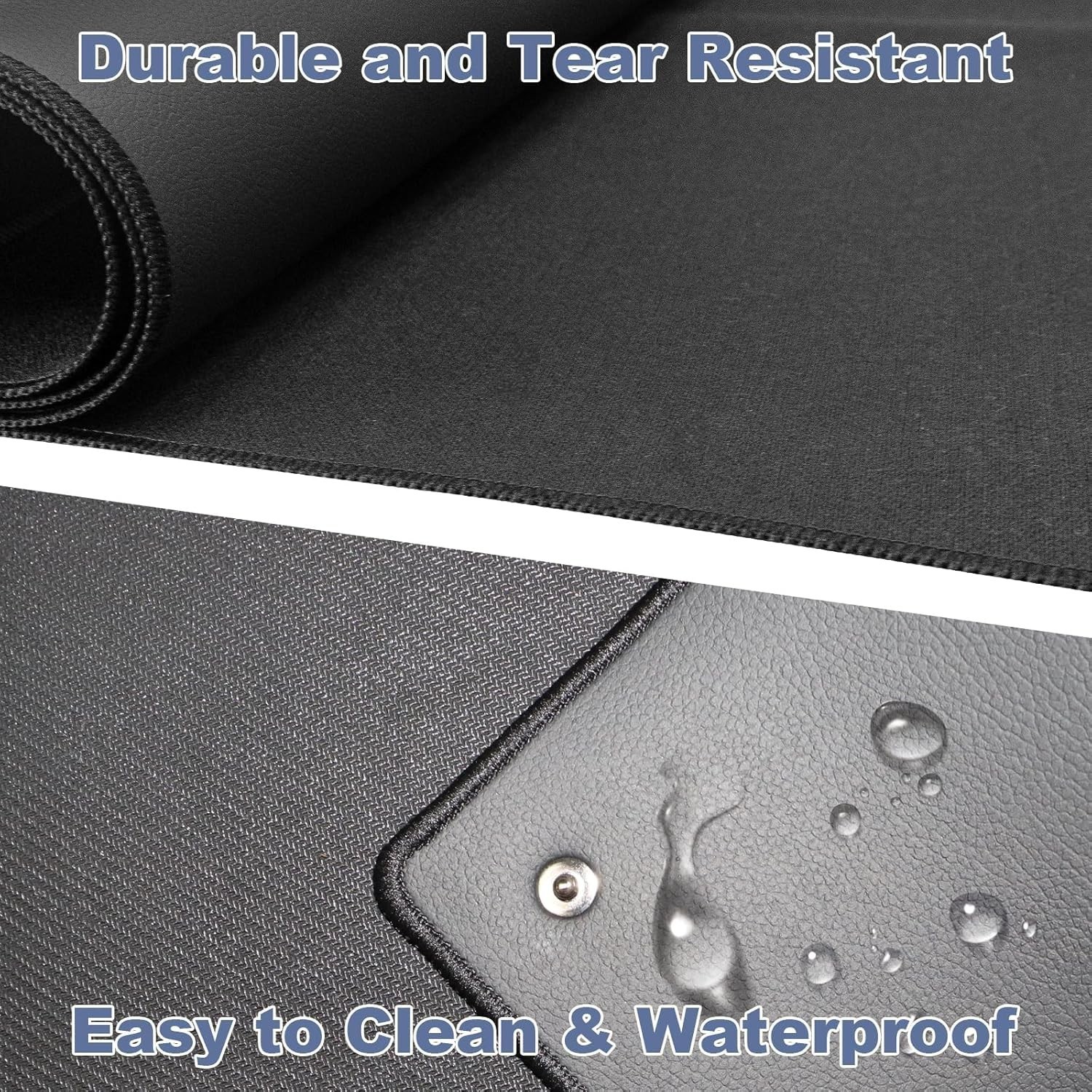 Vegan Leather Grounding Mat Earthing – Premium for Feet, Desk, Bed or Yoga 24×16