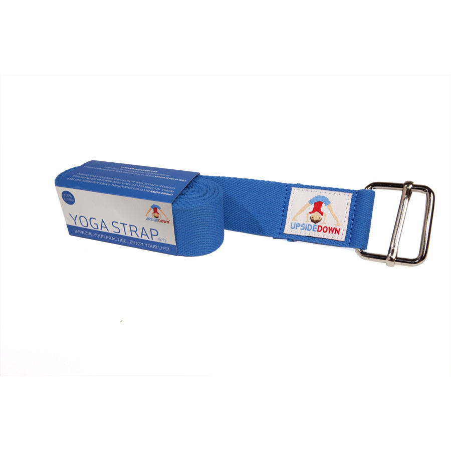 1.5&Prime; w x 6 Feet long, Cotton Yoga Strap Gear, stretch & balance, metal fastener