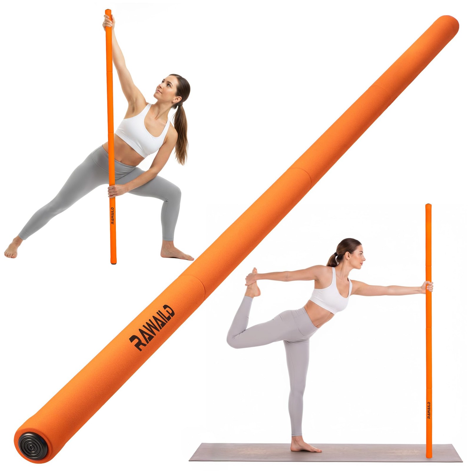 Yoga Stick, Upgraded 5ft Sturdy Steel Mobility Stick, Adjustable Exercise Equ…