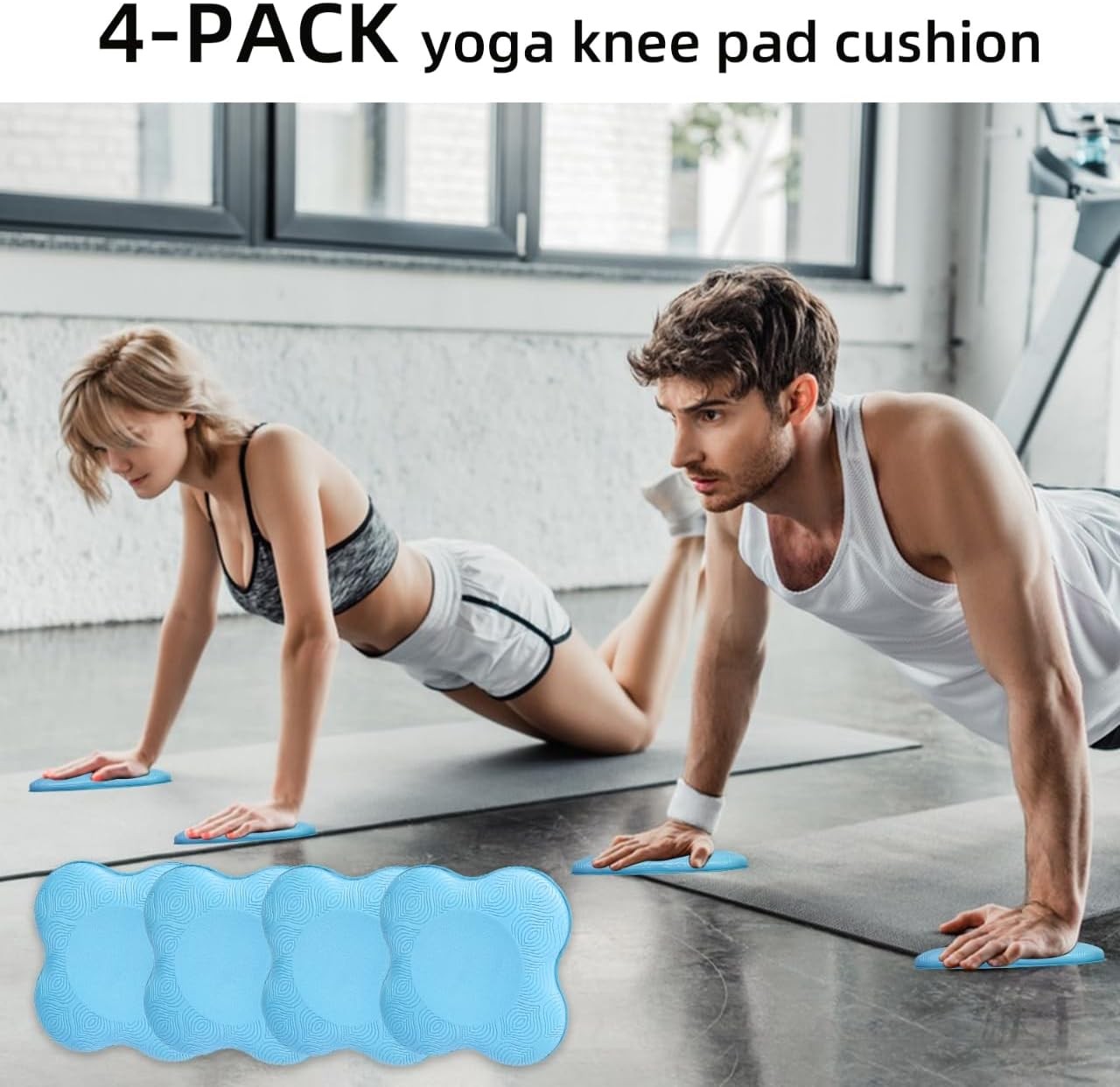 2 packs Yoga Knee Pad Mats Extra Thick for Knees Elbows Wrist Hands Head Foam