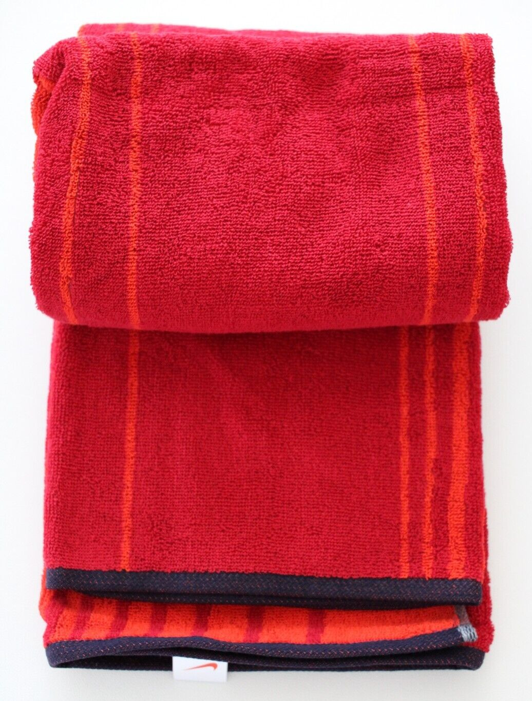 Nike Striped Jacquard Towel Large 60x120cm Gym Red/Challenge Red/Midnight Navy