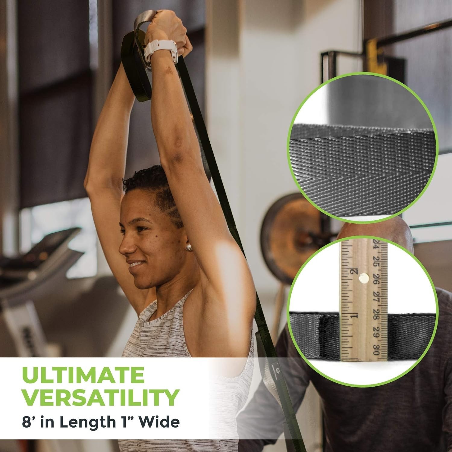 Stretching Strap for Physical Therapy, 12 Multi-Loop Stretch Strap 1&Prime; W x 8&prime; …