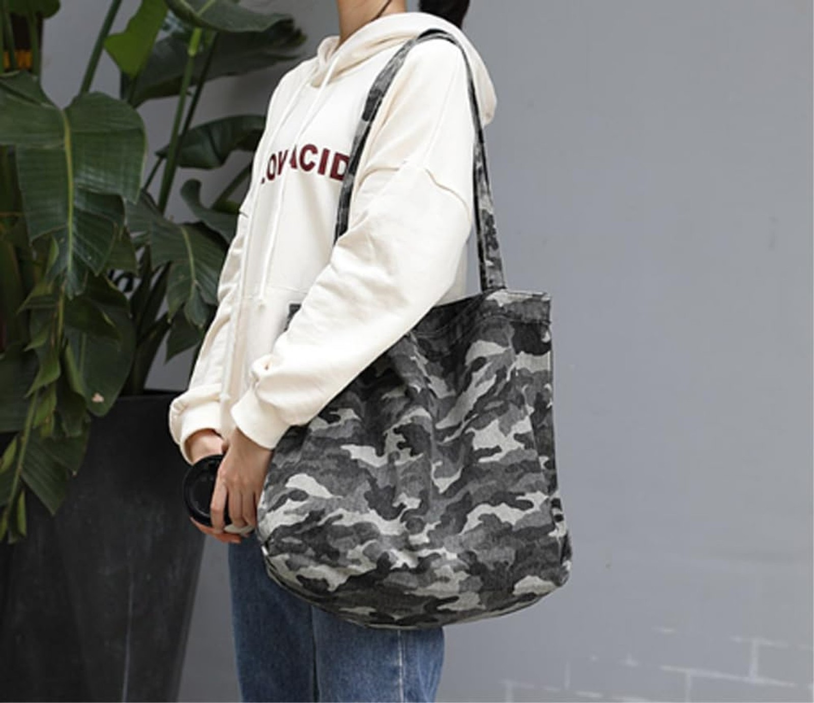 Shoulder Bag for Women Large Carry Handles Cute Camouflage Sling Tote Boho wi…
