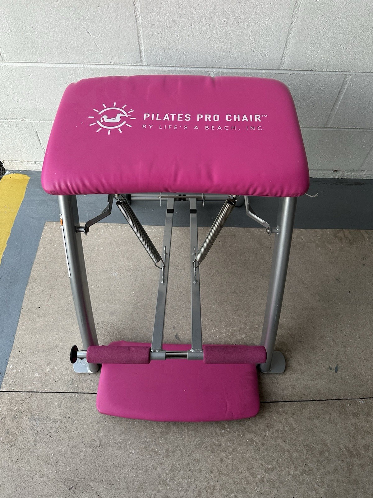 Pilates Pro Chair Pink Life&rsquo;s a Beach Inc Includes Side Sculpting Handles DVDs