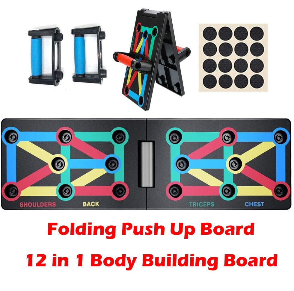 9 in 1 Folding Push Up Board Fitness Workout Gym Training Exercise Muscle MB05