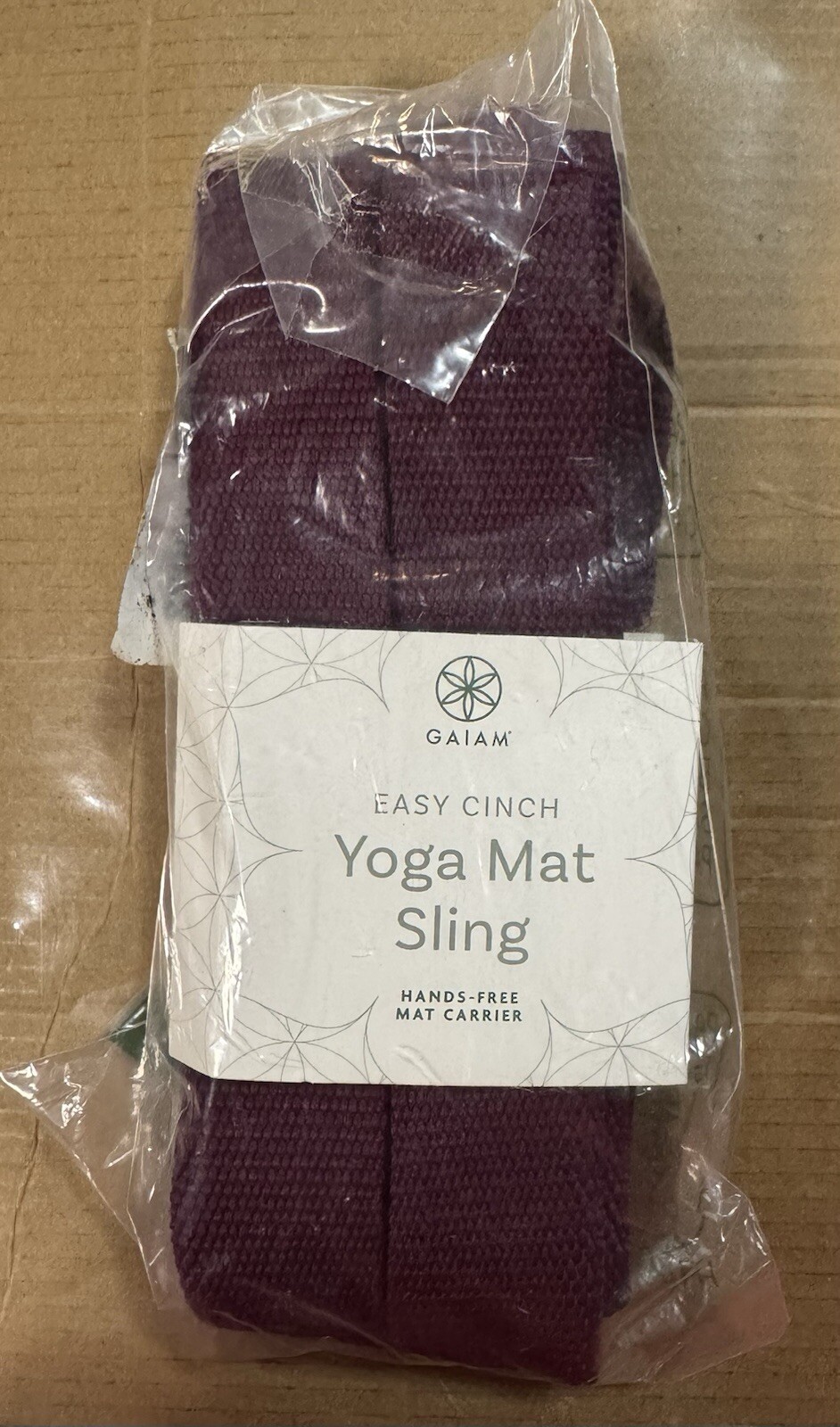 New Gaiam Easy Cinch Yoga Mat Sling – Holds Any Size Mat
