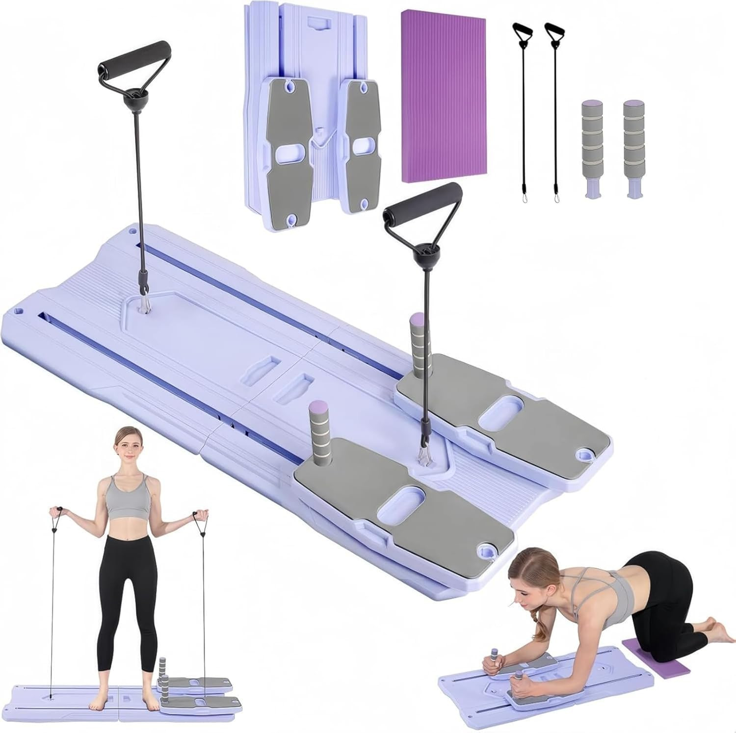 Pilates Reformer Board Set – 2026 Foldable 8-In-1 Pilates Machine for Full Body