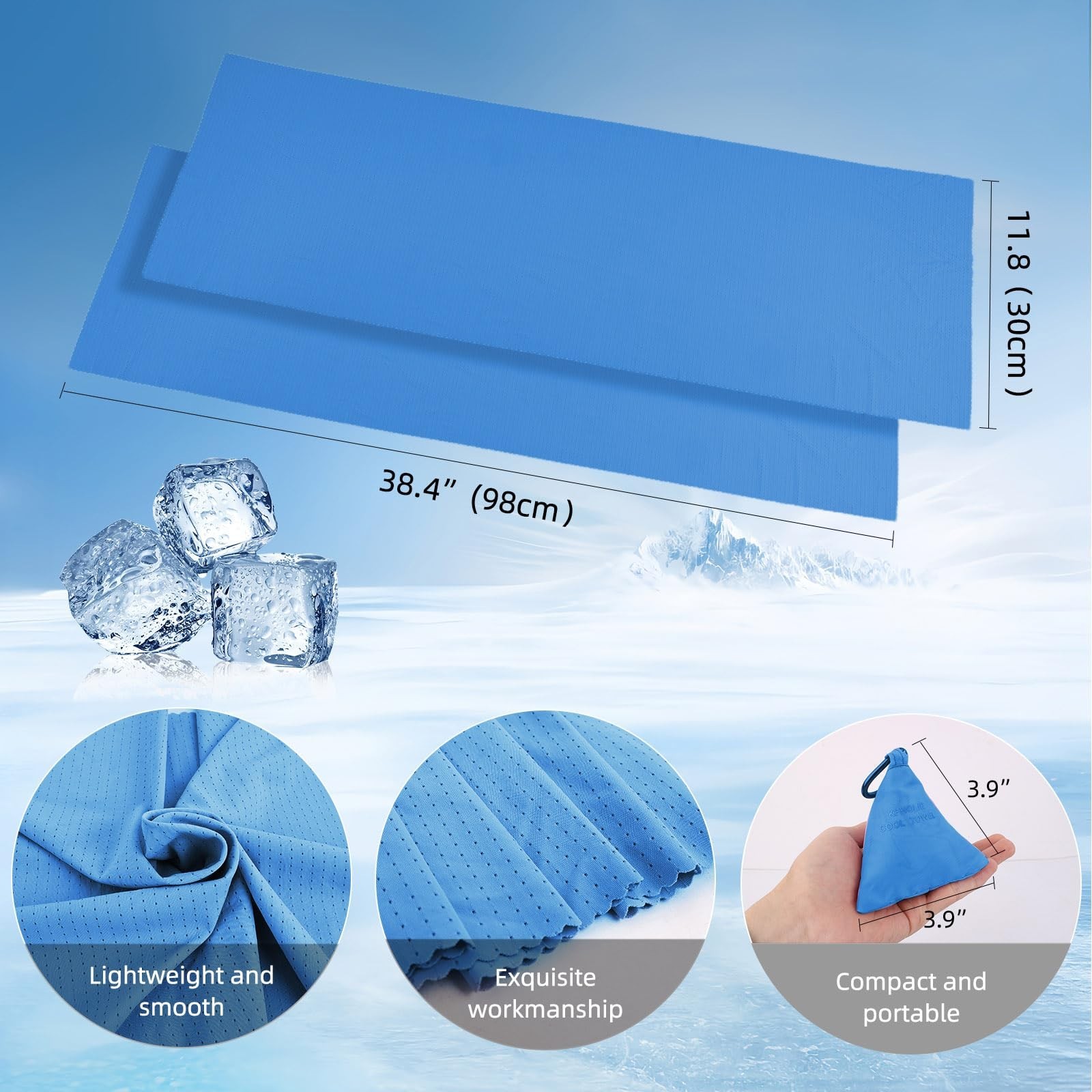 2 Cooling Towels 40 »x12 »,Cooling Towels for Neck and face Ideal for Gym, Yo…