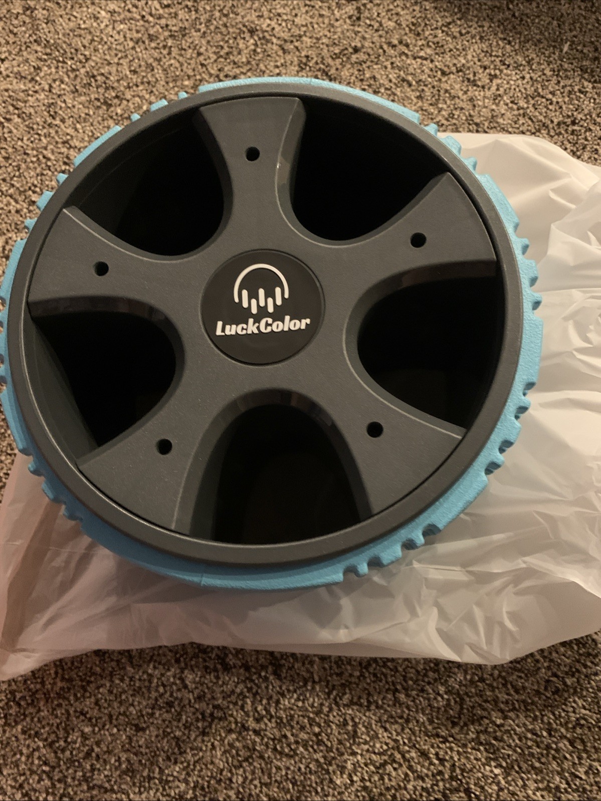 LuckColor Yoga Wheel for Back Pain Yoga Wheel Roller – Light Blue