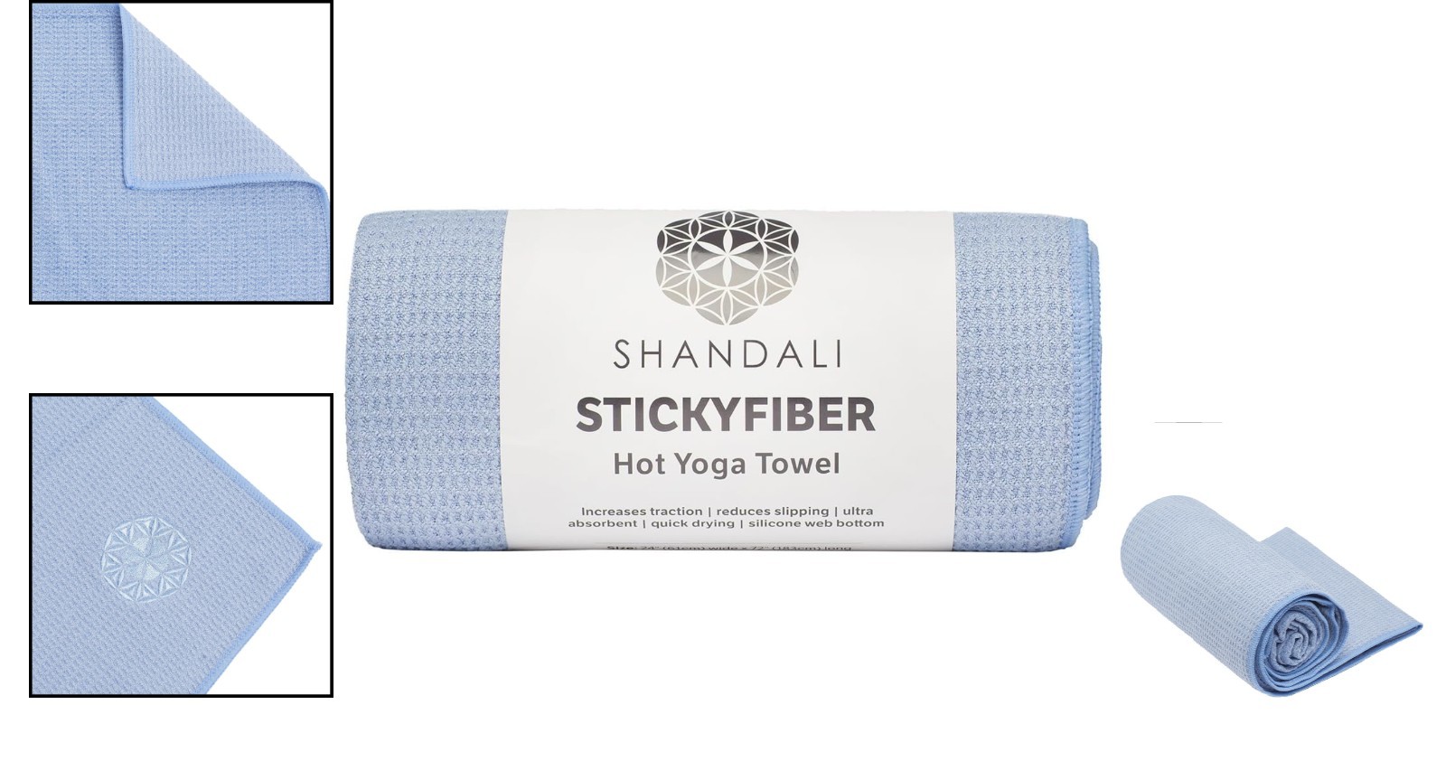 Quick-Dry Anti-Slip Yoga Towel – Lightweight Microfiber 24&Prime; x 72&Prime; for All Styles