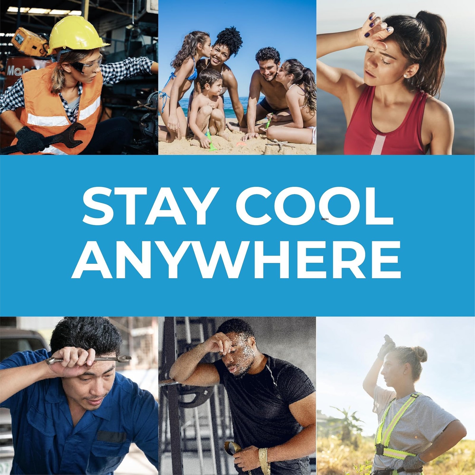 SHAKEitCOOL Original Cooling Towel – Be Cool in Style – Heat Relief, Soft, Li…