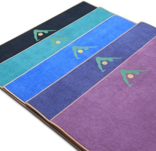 Synergy Non-Slip Hot Yoga Mat-Towel, Machine Washable
