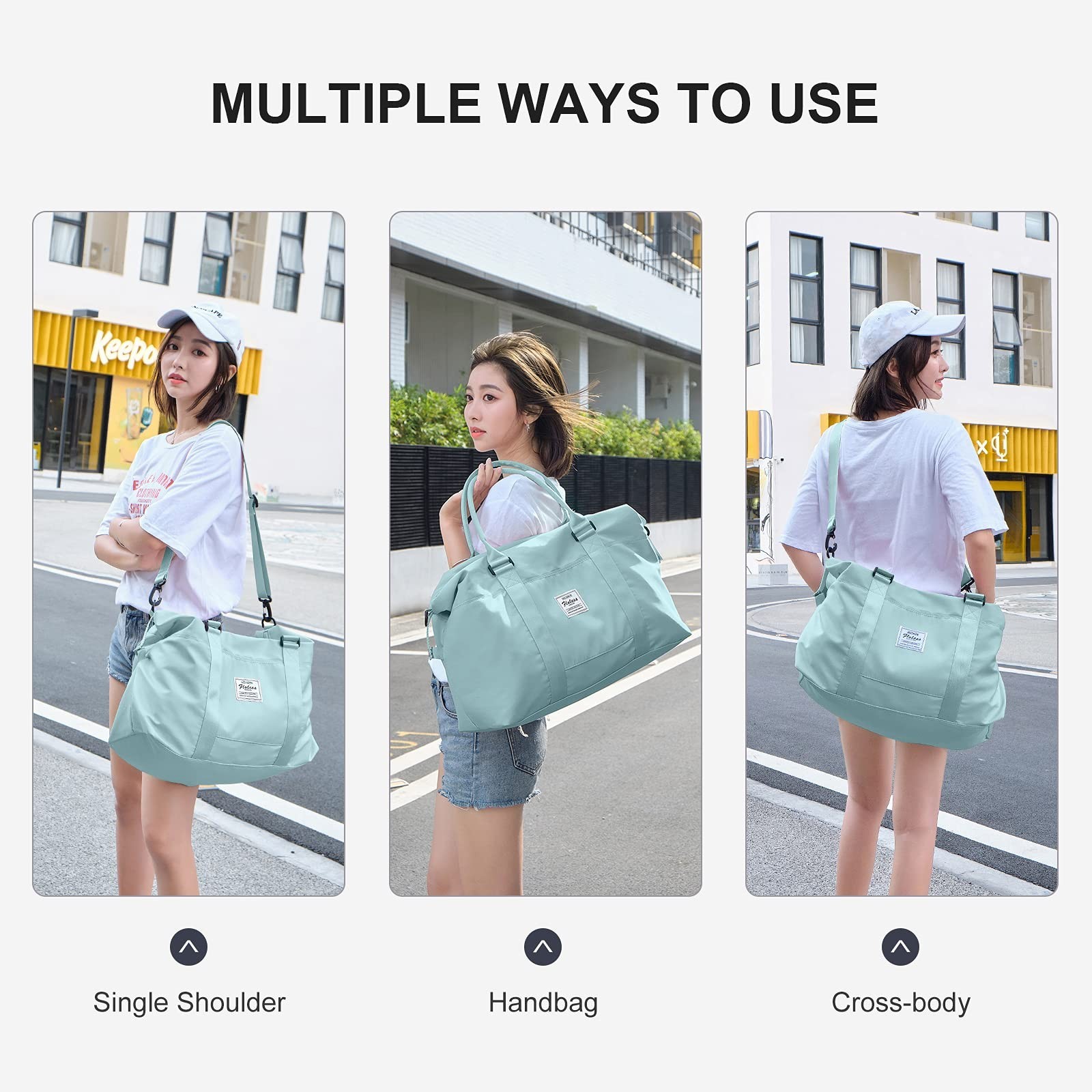 Sport Travel Duffle Bag Large Gym Tote Bag for Women, Weekender Carry on Bag …