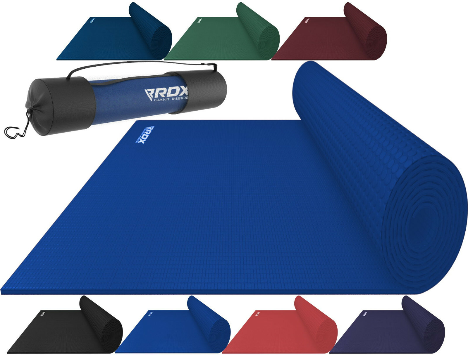 Yoga Mat by RDX, Gym, Workout, Fitness Mat, Thick, Travel Yoga Mat, Pilates Mat