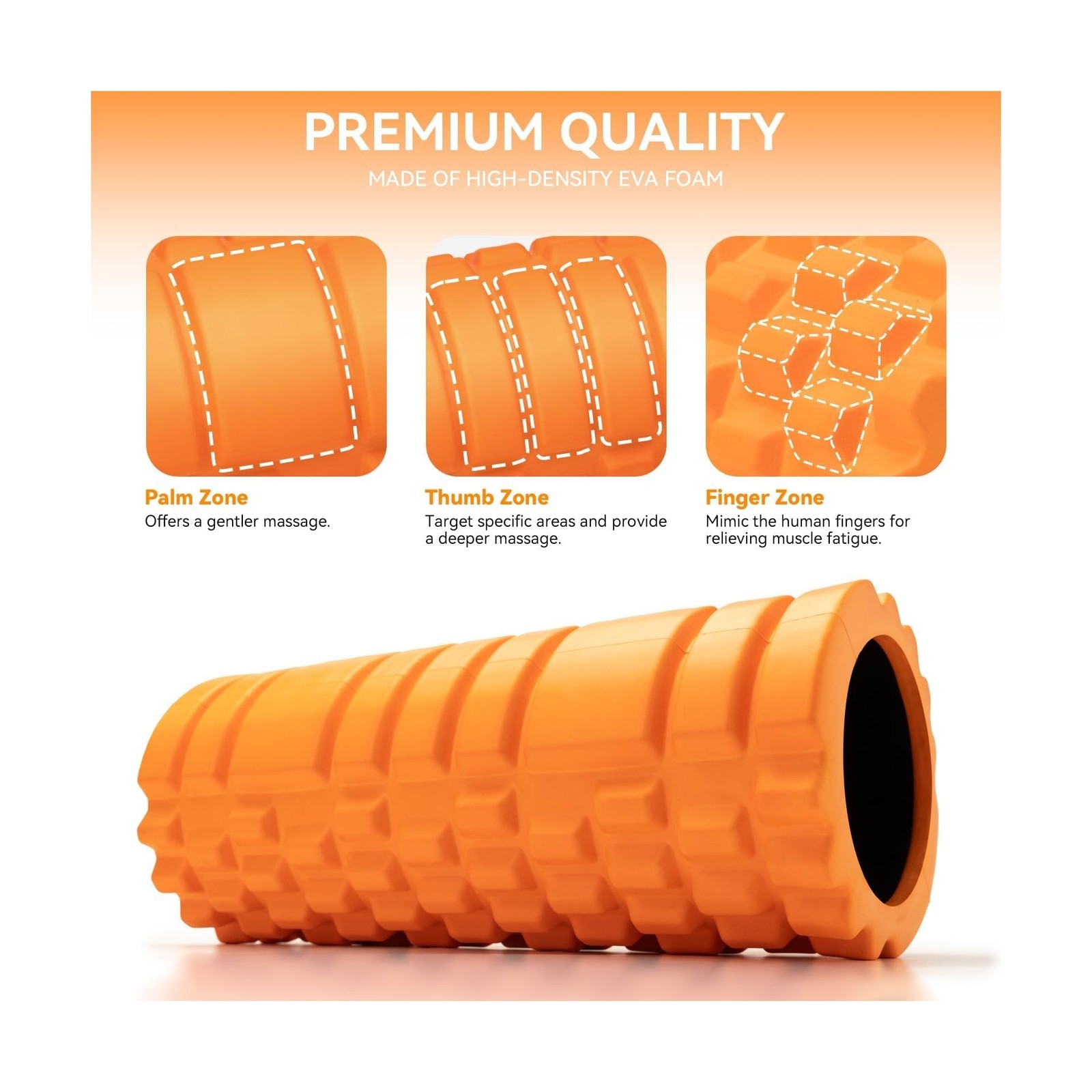 Foam Roller High Density 13&Prime; Patented Exercise Roller for Deep Tiss… Fast Ship