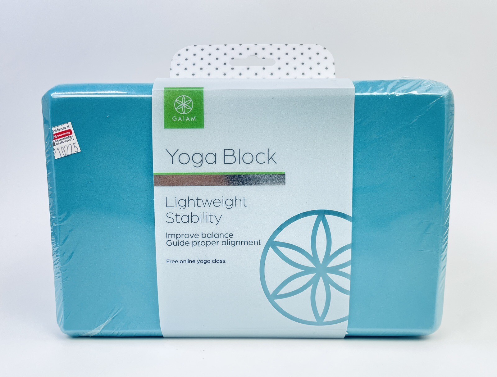 Gaiam Yoga Supportive Foam Block Soft Pilates Meditation Blue 9x6x4