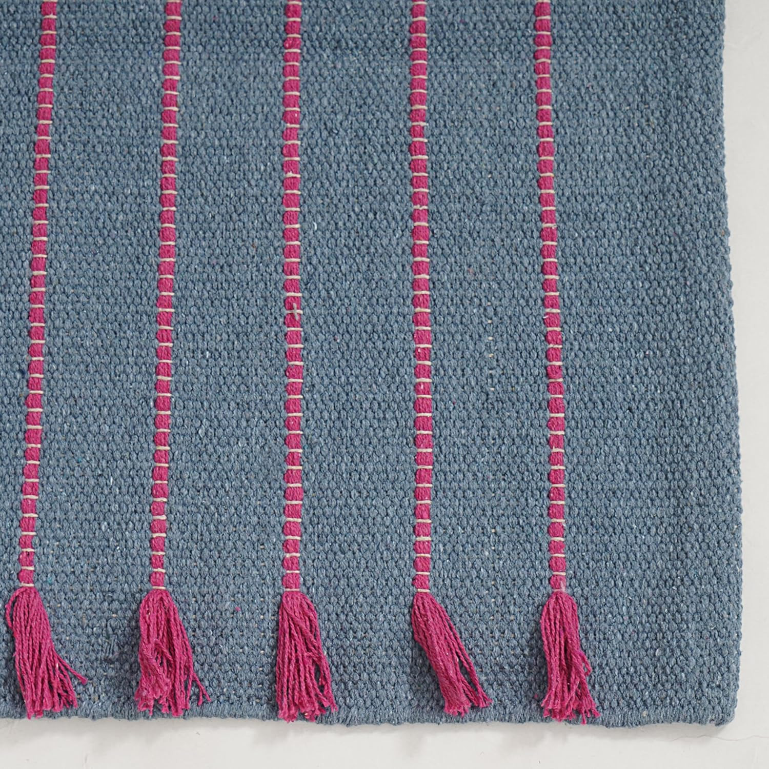 24X72 Inches Hand Weaved Yoga Mat 100% Organic Cotton Natural Yoga Rug for Exerc