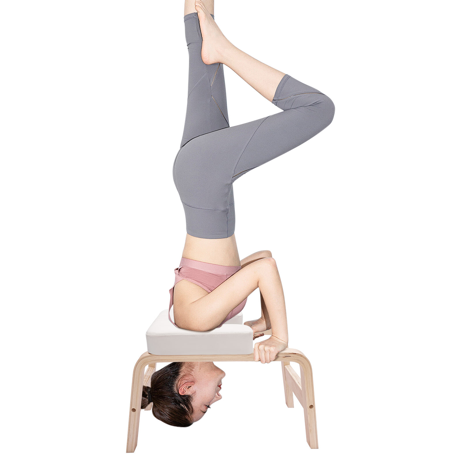 Yoga Headstand Bench Exercise Inversion Stool Workbench Upside Down Chair