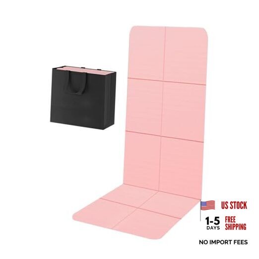 Yoga Mat for Travel, Non-Slip Yoga Mat, Exercise Mat 1/4&Prime; Thick Yoga Mat pink