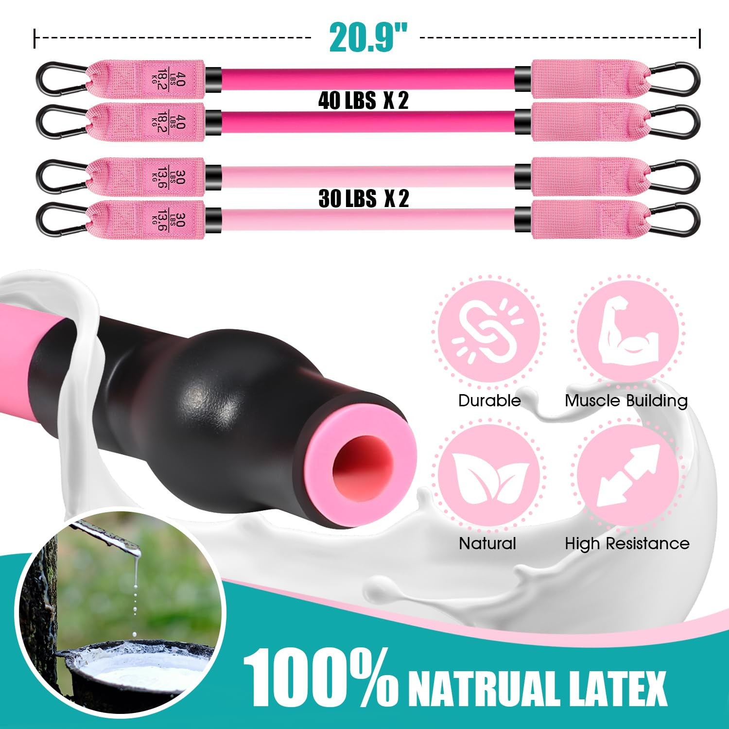 Ayombo Pilates Bar Kit with Resistance Bands – Adjustable Home Gym Equipment