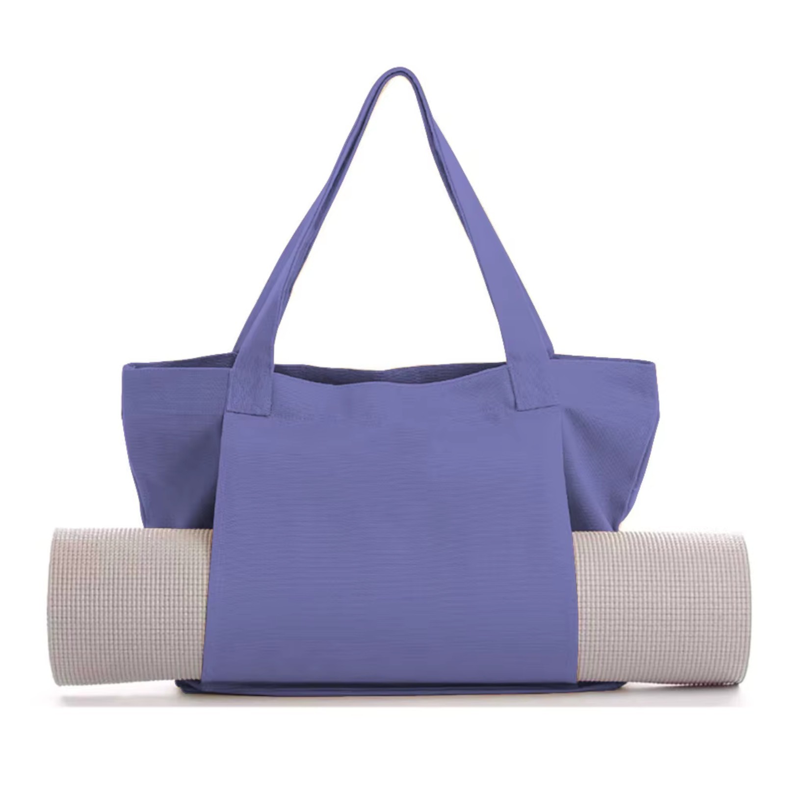 Canvas Yoga Tote Bag with Exterior Sleeve for Yoga Mat; 5 Colors to Choose from
