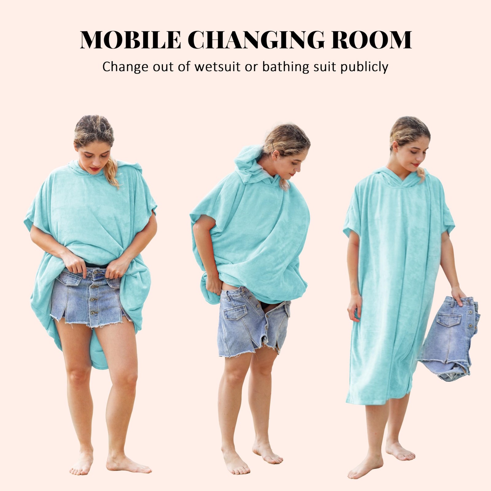 Catalonia Absorbent Surf Poncho Men Women, Quick Dry Towel Changing Poncho, H…