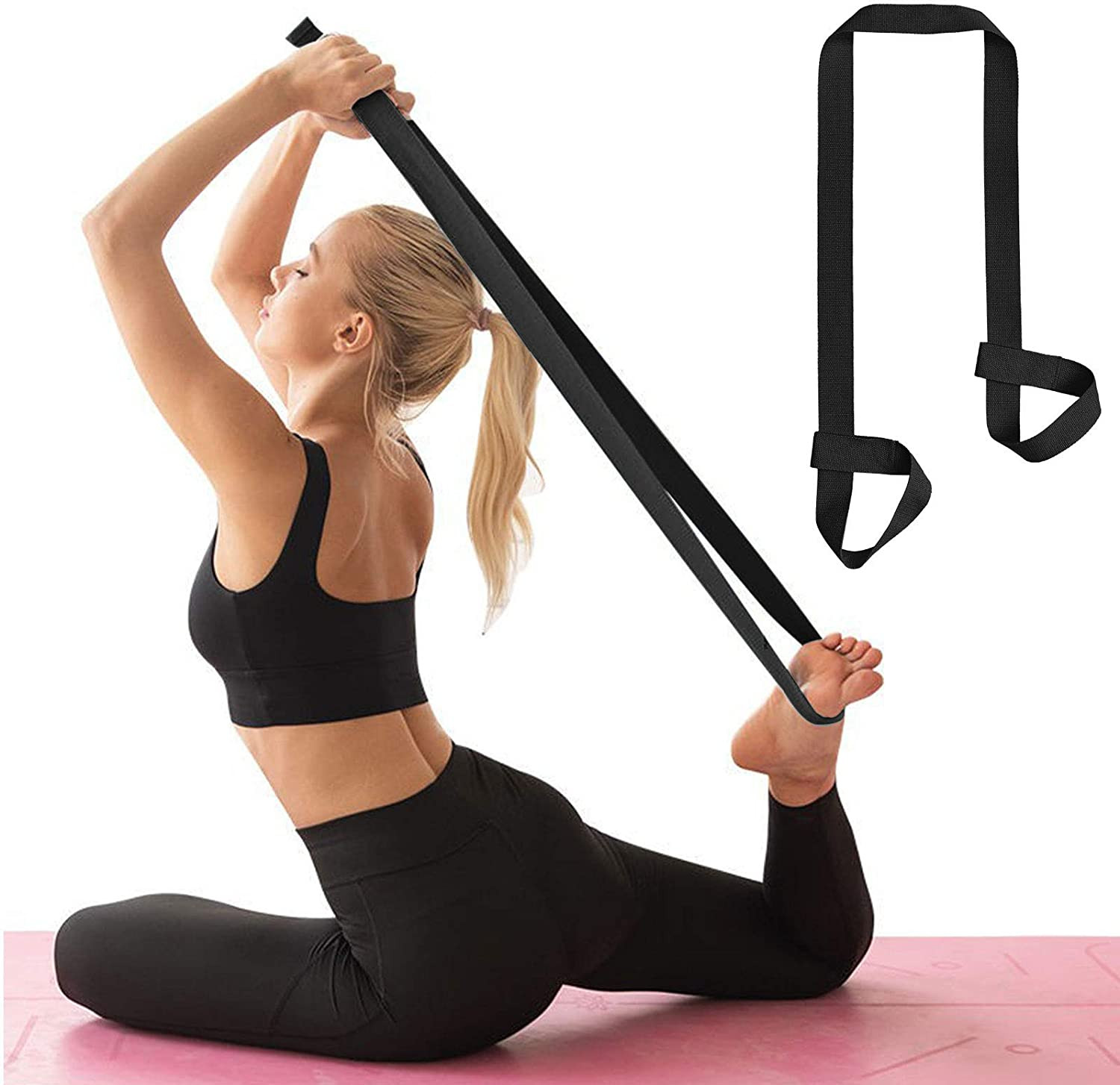 Aerial Yoga Elastic Door Hanging Stretching Mat Strap Adjustable Carrier Belts