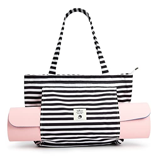 Yoga Bags for Women with Yoga Mats Bags Carrier Carryall Canvas Tote stripes