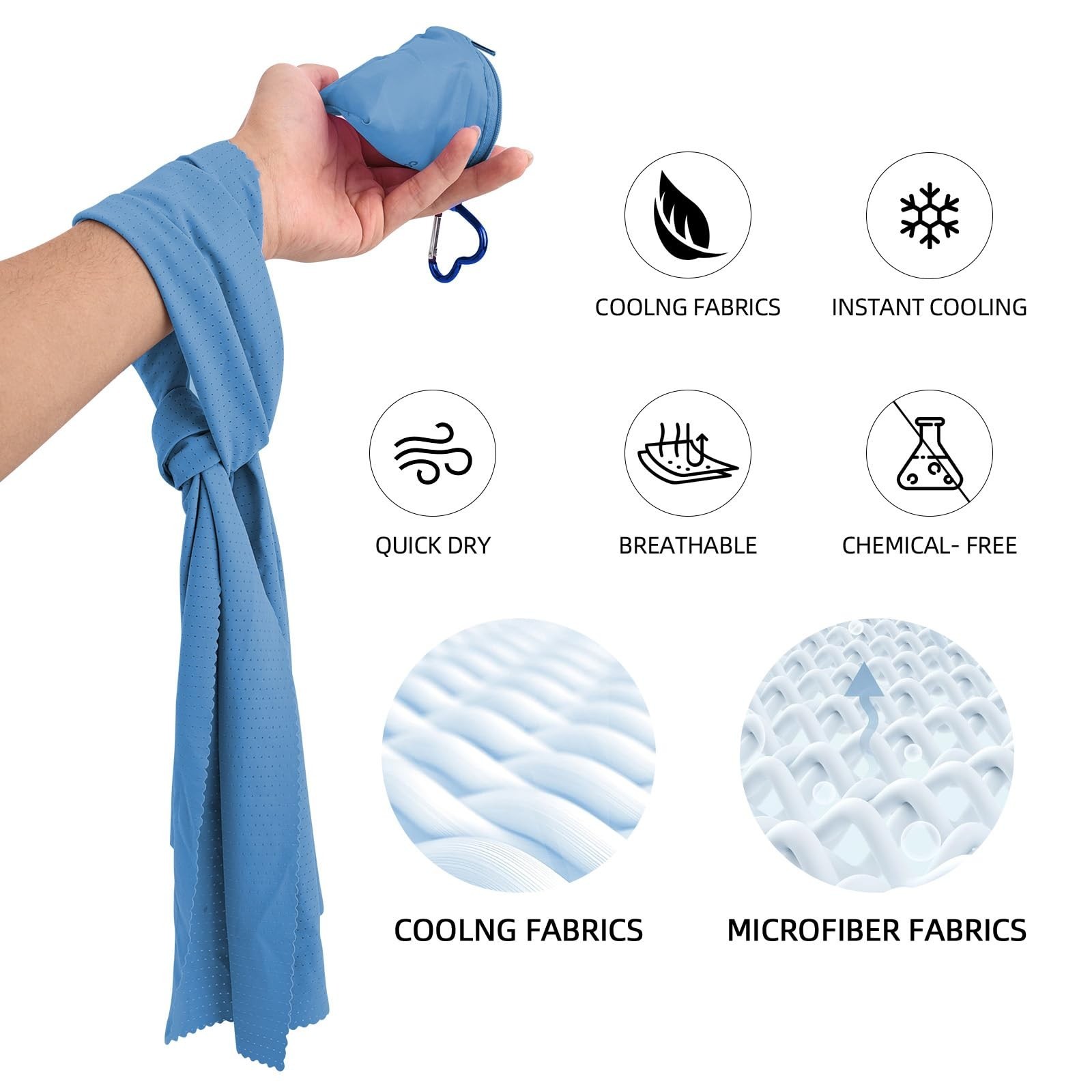 2 Cooling Towels 40 »x12 »,Cooling Towels for Neck and face Ideal for Gym, Yo…